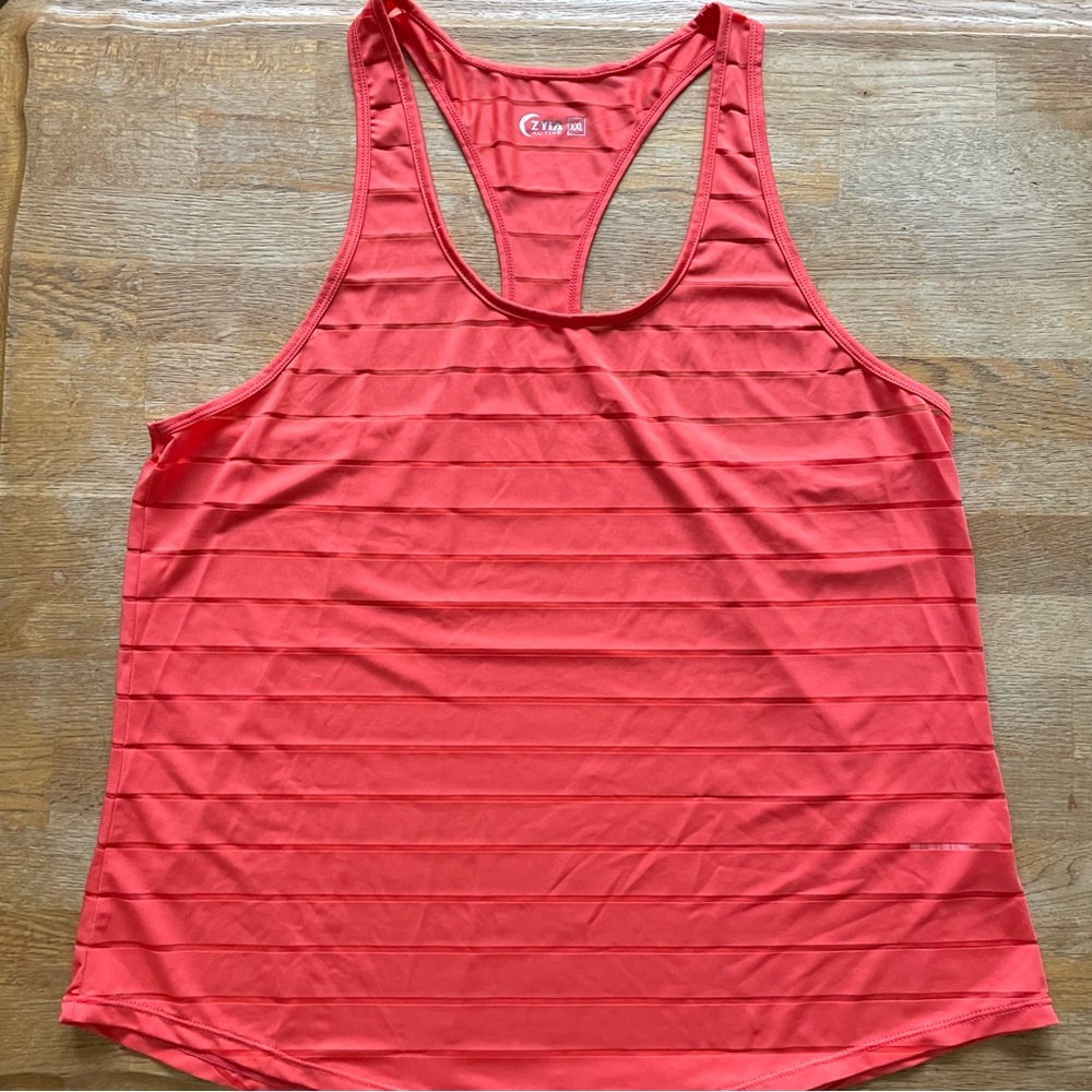 3/$18 ZYIA Red Coral Women's Havana Tank Top
